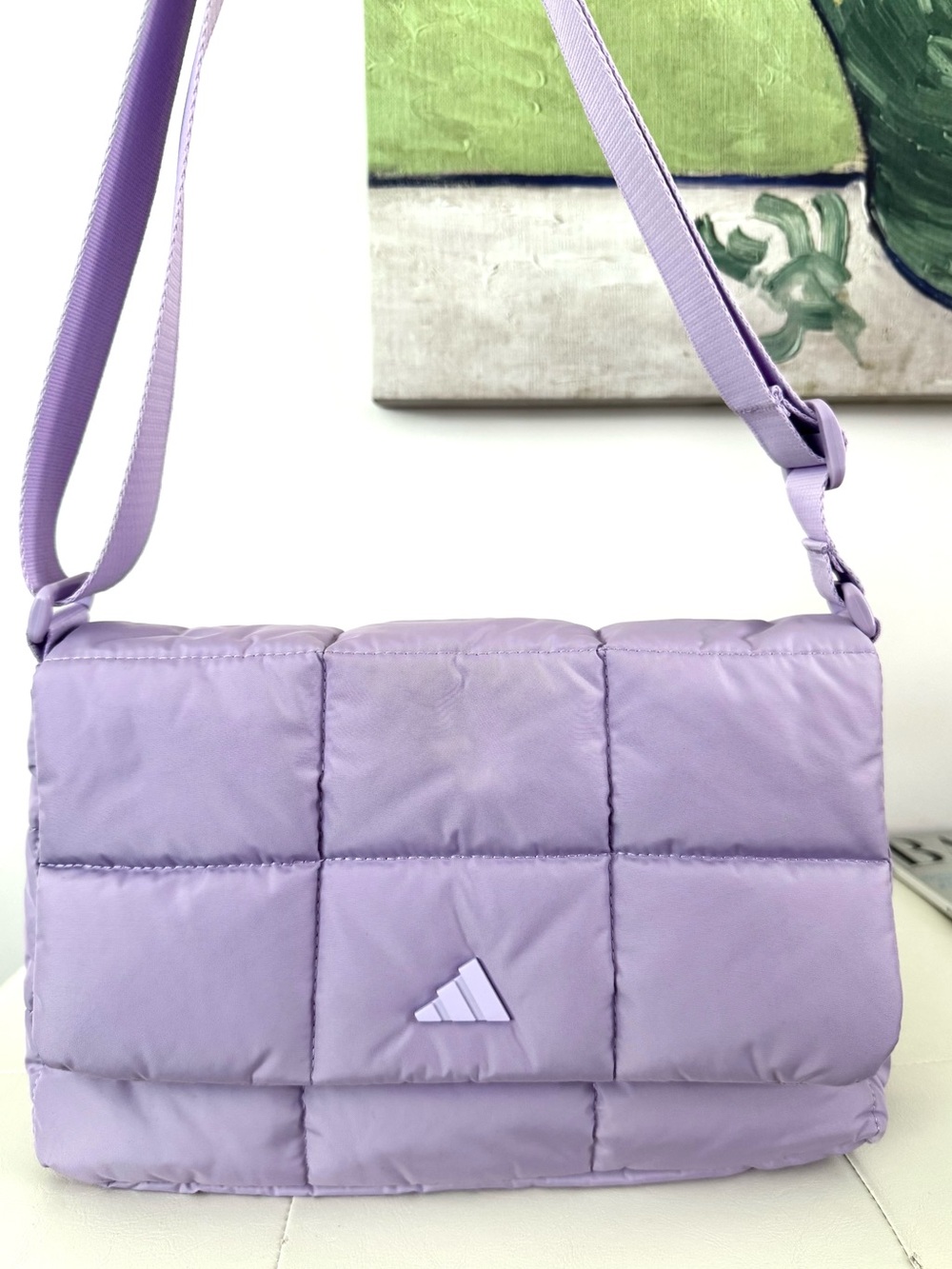 adidas Quilted Crossbody Bag - Lavender Pastel